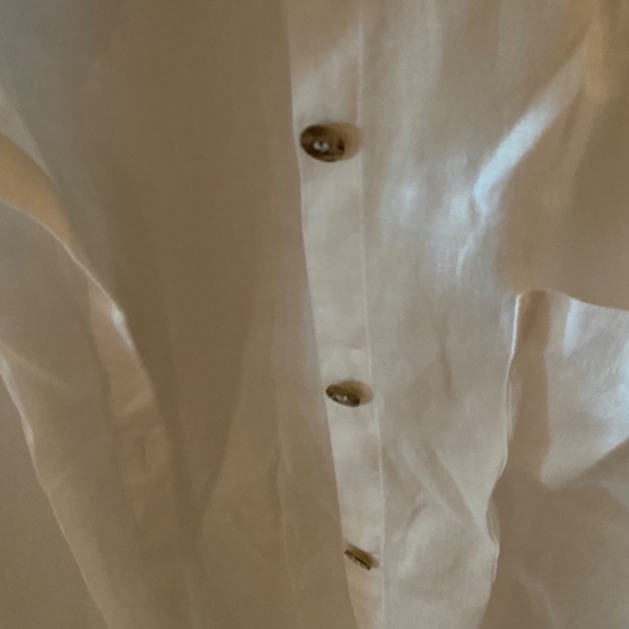 SPORTSCRAFT 100% WHITE LINEN SHORT SLEEVE SHIRT 14 - Picture 5 of 8